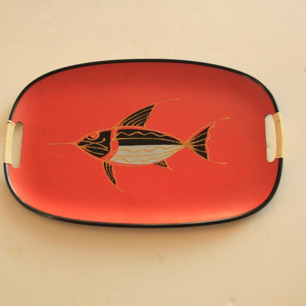 mid century modern tray 1960s collectible